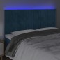 vidaXL Cabecero con luces LED terciopelo azul oscuro 180x5x118/128 cm vidaXL Cabecero con luces LED terciopelo azul oscuro 180x5x118/128 cm