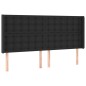 vidaXL Cabecero con LED cuero sintético negro 163x16x118/128 cm vidaXL Cabecero con LED cuero sintético negro 163x16x118/128 cm
