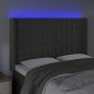 vidaXL Cabecero con LED de terciopelo gris oscuro 147x16x118/128 cm vidaXL Cabecero con LED de terciopelo gris oscuro 147x16x118/128 cm