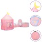 vidaXL Tienda de juegos para niños con 250 bolas rosa 301x120x128 cm