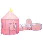vidaXL Tienda de juegos para niños con 250 bolas rosa 301x120x128 cm