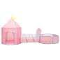 vidaXL Tienda de juegos para niños con 250 bolas rosa 301x120x128 cm
