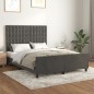 vidaXL Estructura cama con cabecero terciopelo gris oscuro 140x190 cm
