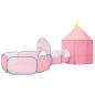 vidaXL Tienda de juegos para niños con 250 bolas rosa 301x120x128 cm