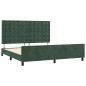 vidaXL Estructura cama con cabecero terciopelo verde oscuro 160x200 cm vidaXL Estructura cama con cabecero terciopelo verde oscuro 160x200 cm