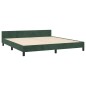 vidaXL Estructura cama con cabecero terciopelo verde oscuro 160x200 cm vidaXL Estructura cama con cabecero terciopelo verde oscuro 160x200 cm