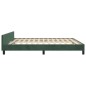 vidaXL Estructura cama con cabecero terciopelo verde oscuro 160x200 cm vidaXL Estructura cama con cabecero terciopelo verde oscuro 160x200 cm