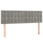 vidaXL Cama box spring con colchón terciopelo gris claro 140x190 cm vidaXL Cama box spring con colchón terciopelo gris claro 140x190 cm