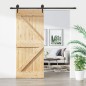 vidaXL Puerta corredera con herrajes madera maciza de pino 85x210 cm vidaXL Puerta corredera con herrajes madera maciza de pino 85x210 cm