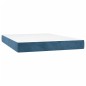 vidaXL Cama box spring con colchón terciopelo azul oscuro 140x190 cm vidaXL Cama box spring con colchón terciopelo azul oscuro 140x190 cm