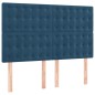 vidaXL Cama box spring con colchón terciopelo azul oscuro 140x190 cm vidaXL Cama box spring con colchón terciopelo azul oscuro 140x190 cm