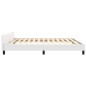 vidaXL Estructura de cama cabecero cuero sintético blanco 160x200 cm vidaXL Estructura de cama cabecero cuero sintético blanco 160x200 cm