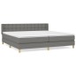vidaXL Cama box spring con colchón tela gris oscuro 200x200 cm vidaXL Cama box spring con colchón tela gris oscuro 200x200 cm
