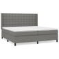 vidaXL Cama box spring con colchón tela gris oscuro 200x200 cm vidaXL Cama box spring con colchón tela gris oscuro 200x200 cm