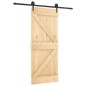 vidaXL Puerta corredera con herrajes madera maciza de pino 85x210 cm vidaXL Puerta corredera con herrajes madera maciza de pino 85x210 cm