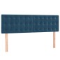 vidaXL Cama box spring colchón y LED terciopelo azul oscuro 140x200 cm vidaXL Cama box spring colchón y LED terciopelo azul oscuro 140x200 cm