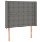 vidaXL Cama box spring colchón y luces LED tela gris oscuro 100x200 cm vidaXL Cama box spring colchón y luces LED tela gris oscuro 100x200 cm