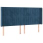 vidaXL Cama box spring colchón y LED terciopelo azul oscuro 180x200 cm vidaXL Cama box spring colchón y LED terciopelo azul oscuro 180x200 cm