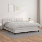 vidaXL Cama box spring con colchón cuero sintético blanco 160x200 cm