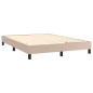 vidaXL Cama box spring con colchón cuero sintético capuchino 140x200cm vidaXL Cama box spring con colchón cuero sintético capuchino 140x200cm