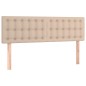 vidaXL Cama box spring con colchón cuero sintético capuchino 140x200cm vidaXL Cama box spring con colchón cuero sintético capuchino 140x200cm