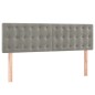 vidaXL Cama box spring con colchón terciopelo gris claro 140x190 cm vidaXL Cama box spring con colchón terciopelo gris claro 140x190 cm