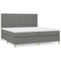 vidaXL Cama box spring con colchón tela gris oscuro 200x200 cm vidaXL Cama box spring con colchón tela gris oscuro 200x200 cm