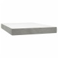 vidaXL Cama box spring con colchón terciopelo gris claro 140x190 cm vidaXL Cama box spring con colchón terciopelo gris claro 140x190 cm