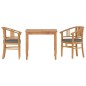vidaXL Juego de comedor para jardín 3 pzas madera maciza de teca vidaXL Juego de comedor para jardín 3 pzas madera maciza de teca