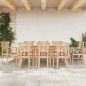 vidaXL Juego de comedor para jardín 9 piezas madera maciza de teca vidaXL Juego de comedor para jardín 9 piezas madera maciza de teca