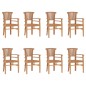vidaXL Juego de comedor para jardín 9 piezas madera maciza de teca vidaXL Juego de comedor para jardín 9 piezas madera maciza de teca