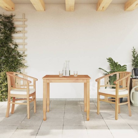 vidaXL Juego de comedor para jardín 3 pzas madera maciza de teca