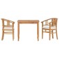vidaXL Juego de comedor para jardín 3 pzas madera maciza de teca vidaXL Juego de comedor para jardín 3 pzas madera maciza de teca