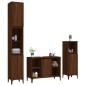 vidaXL Set de muebles baño 3 pzas madera contrachapada roble marrón