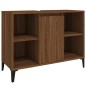 vidaXL Set de muebles baño 3 pzas madera contrachapada roble marrón
