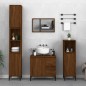 vidaXL Set de muebles de baño 3 pzas madera contrachapada roble marrón