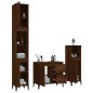 vidaXL Set de muebles de baño 3 pzas madera contrachapada roble marrón