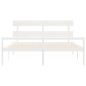 vidaXL Cama personas mayores cabecero madera maciza blanco 200x200 cm vidaXL Cama personas mayores cabecero madera maciza blanco 200x200 cm