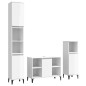 vidaXL Set muebles de baño 3 piezas madera contrachapada blanco brillo vidaXL Set muebles de baño 3 piezas madera contrachapada blanco brillo