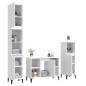 vidaXL Set muebles de baño 3 piezas madera contrachapada blanco brillo vidaXL Set muebles de baño 3 piezas madera contrachapada blanco brillo