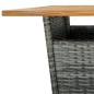 vidaXL Set de muebles de bar de jardín 5 pzas y cojines ratán PE gris vidaXL Set de muebles de bar de jardín 5 pzas y cojines ratán PE gris