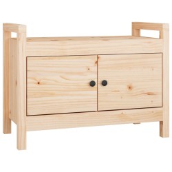 vidaXL Banco de recibidor madera maciza de pino 80x40x60 cm