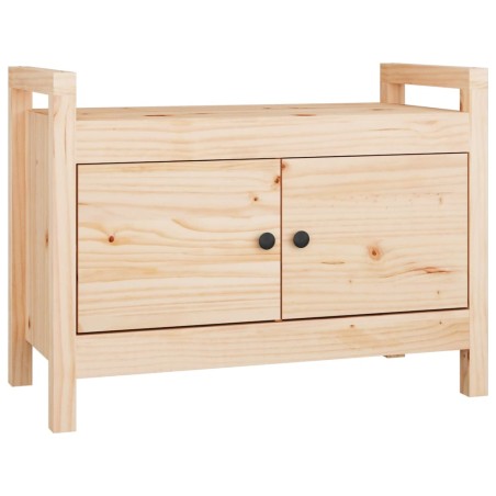 vidaXL Banco de recibidor madera maciza de pino 80x40x60 cm