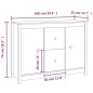 vidaXL Aparador de madera maciza de pino 100x35x74 cm vidaXL Aparador de madera maciza de pino 100x35x74 cm