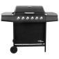 vidaXL Barbacoa de gas con 6 fogones negro vidaXL Barbacoa de gas con 6 fogones negro