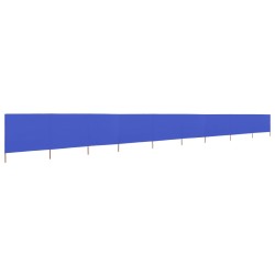 vidaXL Paravientos de playa de 9 paneles tela azul celeste 1200x80 cm