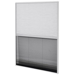 vidaXL Mosquitera plisada para ventanas aluminio 80x120cm con sombrilla 