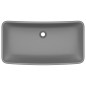 vidaXL Lavabo de lujo de cerámica rectangular gris oscuro mate 71x38cm vidaXL Lavabo de lujo de cerámica rectangular gris oscuro mate 71x38cm