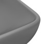 vidaXL Lavabo de lujo de cerámica rectangular gris oscuro mate 71x38cm vidaXL Lavabo de lujo de cerámica rectangular gris oscuro mate 71x38cm