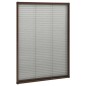 vidaXL Mosquitera plisada para ventanas aluminio marrón 80x120 cm vidaXL Mosquitera plisada para ventanas aluminio marrón 80x120 cm